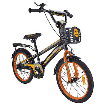 Велосипед двоколісний дитячий (колеса 18", сталева рама, дзвінок, складання 75%) Like2bike Dark Rider 241806