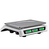 Електронні торгові ваги Digital pricing scale на 40 кг акумуляторні з дисплеєм та розрахунком вартості, фото 7