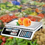 Електронні торгові ваги Digital pricing scale на 40 кг акумуляторні з дисплеєм та розрахунком вартості, фото 10