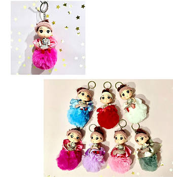 Дитячий брелок іграшка Лялька 8 см Дитячі брелоки в різних кольорах Nina