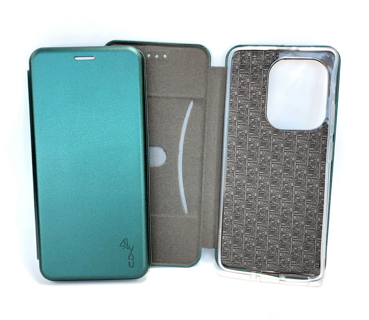 Чохол книжка для телефону Xiaomi Redmi Note 13(4G) Orig на магніті з функцією підставки і кишенею для карток Dark Green 4you