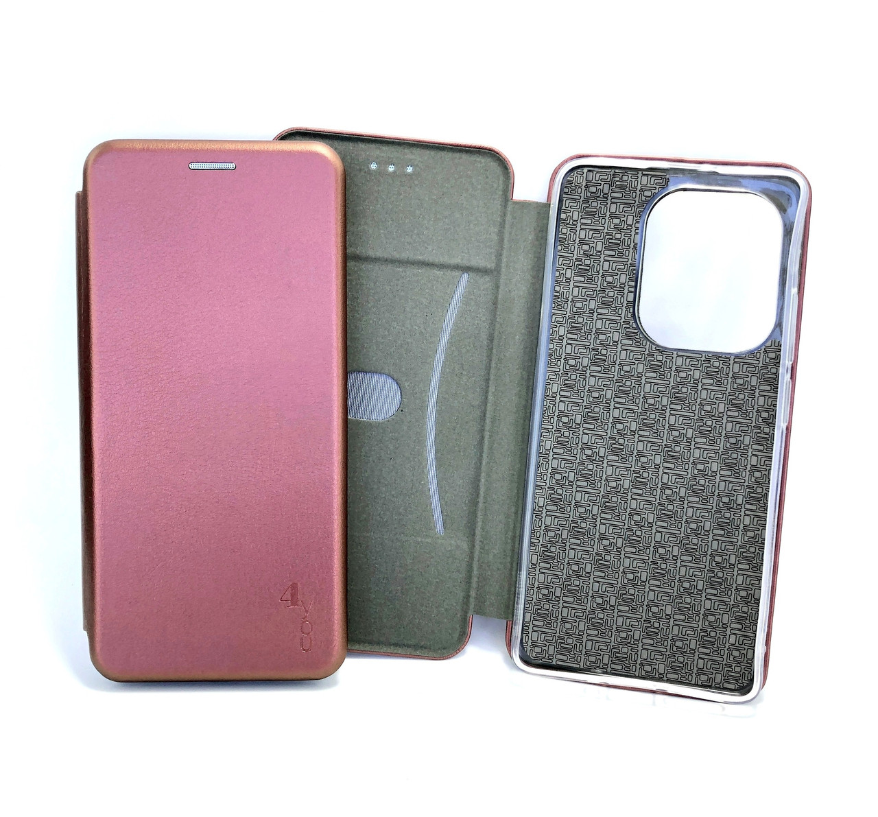 Чохол книжка для телефону Xiaomi Redmi Note 13Pro(4G) Orig на магніті з функцією підставки і кишенею для карток Marsala 4you