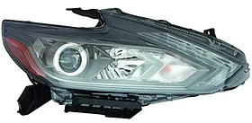 Фара права Nissan Altima 16-18 LED/H9 TYC мех., темний відбивач