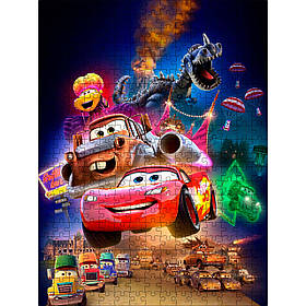 Класичний дерев'яний пазл Тачки L