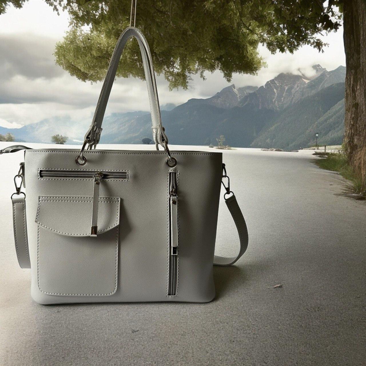 Сумка жіноча Betty Pretty з екошкіри сіра 950LGRAY