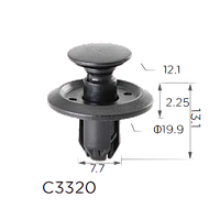 Кліпси C3320 розпірна с фіксацією Nissan 0155303753 Mitsubishi MU488006