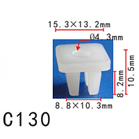 Кліпси C0130 під саморіз (OEM 90656671631, 90656-671-6310M1, 906566716310M1, 14651)