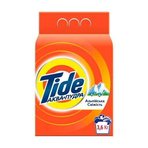 Пральний порошок автомат Tide Аква-Пудра Альпійська свіжість, 3.6 кг