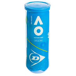М'ячі для великого тенісу Dunlop Australian Open 601354 3 м'ячі в комплекті