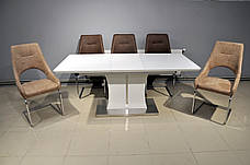 Стілець обідній в сучасному стилі на хромованих ніжках Сінгапур Sof, фото 3