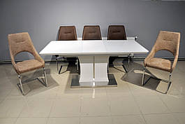 Стіл обідній Сінгапур в сучасному стилі Sof, колір білий