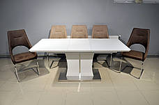 Стілець обідній в сучасному стилі на хромованих ніжках Сінгапур Sof, фото 2