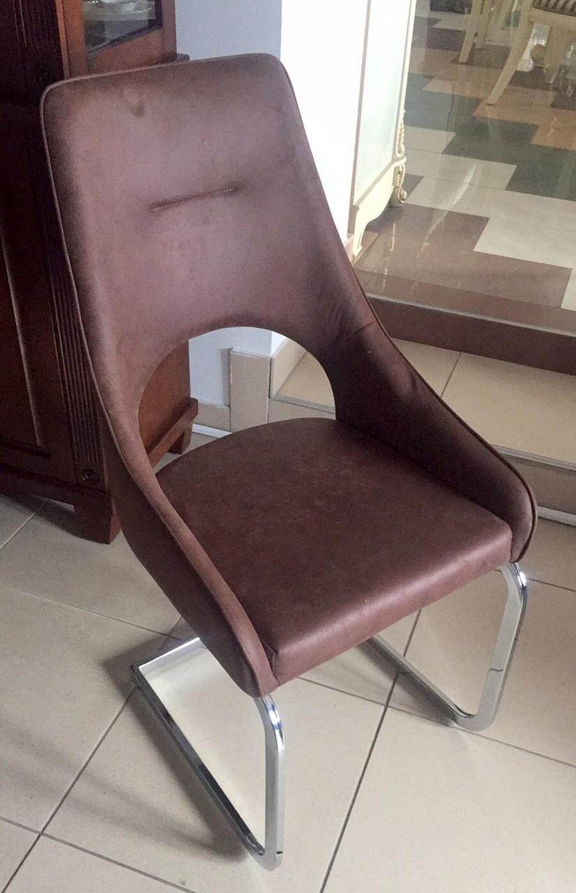 Стілець обідній в сучасному стилі на хромованих ніжках Сінгапур Sof