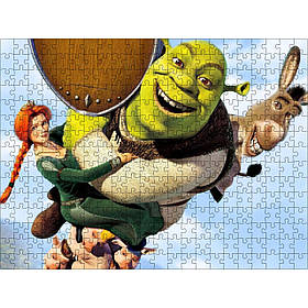 Класичний дерев'яний пазл Шрек L