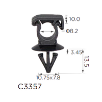 Кліпса C3357 проводини d8.1 (пач. 100шт.)