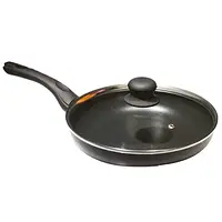 Сковорідка з кришкою Tiross TS1268P (28 см, мармурове антипригарне покриття, бакелітова ручка)