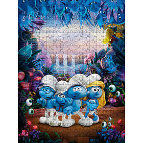 Класичний дерев'яний пазл Смурфики L