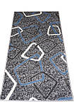 Килимова доріжка із середнім ворсом сіра AQUA 02589A Blue/L.Grey ширина 250 см, фото 2