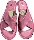 Шкіряні натуральні жіночі тапочки, вуличні жіночі тапочки на твердій підошві, фото 2