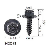 Саморіз H2031 з шайбою MERCEDES, TOYOTA (90159-60488, 9015960488, 18827)