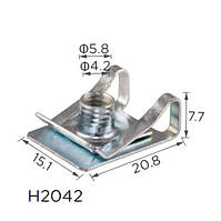 Скоба H2042 під гвинт L-21,1x15,1 D=4 BMW,Volkswagen,Renault(51127070202,N90168602,003994424, 694383