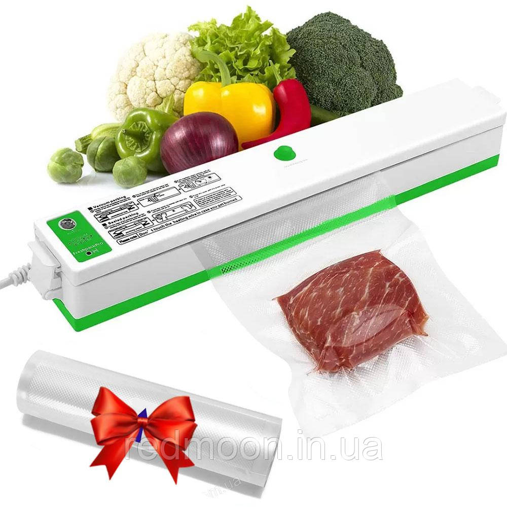 Вакууматор Keep Freshness BT-01+ Подарунок Пакети вакуумні 5 м х 30 см / Вакуумний пакувальник продуктів для дому