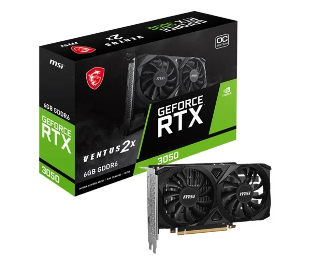 Відеокарта MSI GeForce RTX 3050 VENTUS 2X 6G OC