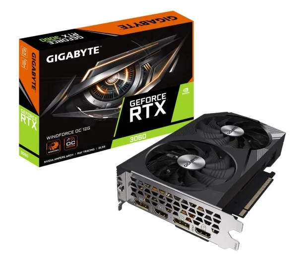 Відеокарта GIGABYTE GEFORCE RTX 3060 WINDFORCE OC 12GB GDDR6