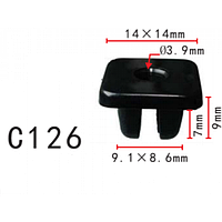 Кліпси C0126 під саморіз (OEM 9018906018, 90189-06018, 82Z16-08001, 82Z1608001, 14643)