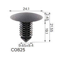 Кліпси C0825 кріплення обшивки GM, CHRYSLER, CHEVROLET (22189414, 6505667AA, 6505667-AA) (уп.100шт)