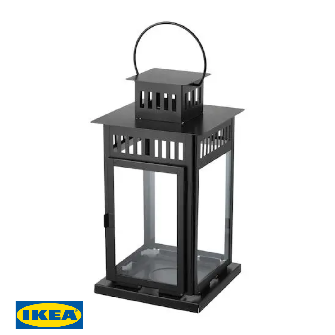 Підсвічник-ліхтар IKEA BORRBY Висота – 44 см 701.561.11 Чорний