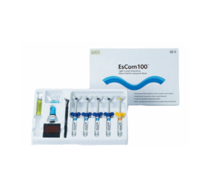 Набір 5 шприців, Наногібридний пломбувальний матеріал, Spident EsCom100 Kit (Іс Ком100)А2,А3,А3.5,АО2,АО3