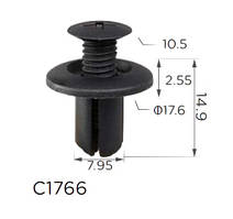 Кліпси C1766 розпірні КIA, FORD, MAZDA, GM, CHEVROLET,FIAT,VOLVO, MITSUBISHI 86590-28000 (уп.100шт)