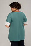 Трикотажна футболка Віра вільна подовжена батал великих розмірів 52-62 різні кольори, фото 5