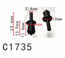 Фіксатор C1735 натискний/розпірний VW, RENAULT, OPEL (1719242, 90058826, 7703072172, N-038-501-2)