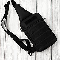 Сумка тактична на груди на плече барсетка M-2 black