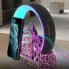 Настільна лампа-нічник з бездротовою зарядкою та будильником, AD-2272 / Бездротовий світильник з колонкою, фото 2