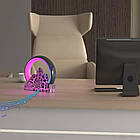 Настільна лампа-нічник з бездротовою зарядкою та будильником, AD-2272 / Бездротовий світильник з колонкою, фото 8