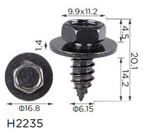 Саморіз H2235 з шайбою GM (115009949, 11509371, 18819)