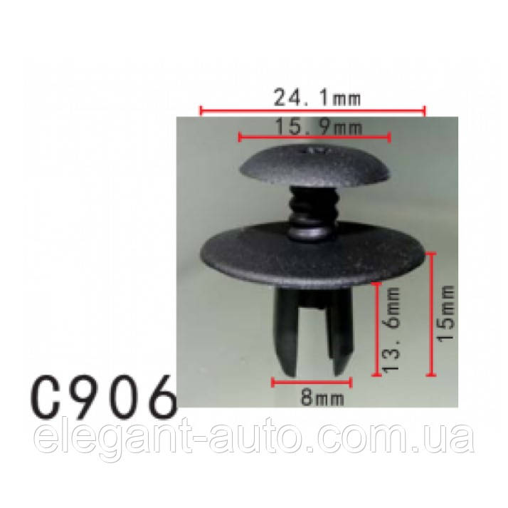 Кліпси C0906 розпірні VW, AUDI (1H0867199A, 1H0867199AU71, 51481915964, 50438, 11230) (уп.100шт)