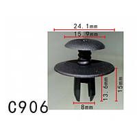 Кліпси C0906 розпірні VW, AUDI (1H0867199A, 1H0867199AU71, 51481915964, 50438, 11230) (уп.100шт)