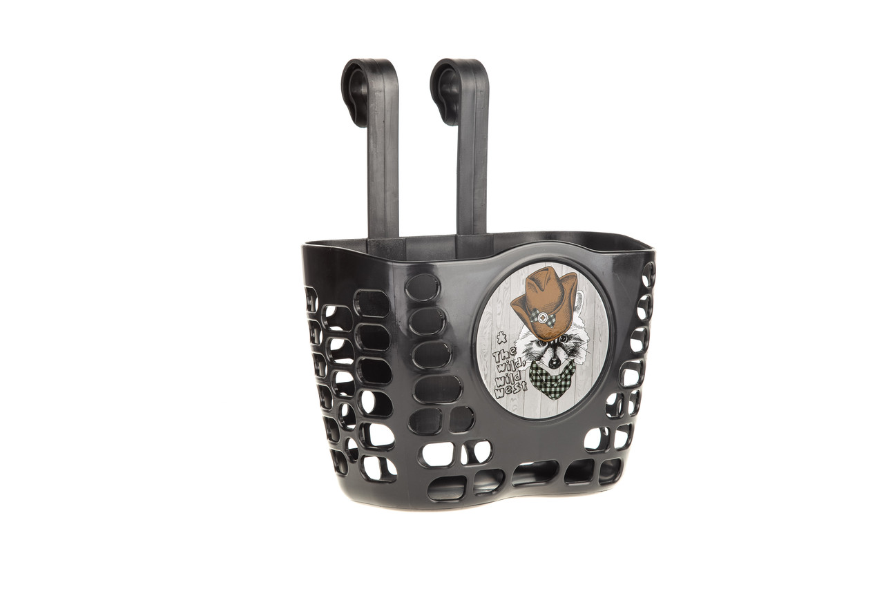 Кошик дитячий пластиковий на кермо ONRIDE Pony Mini чорний для велосипедів 12-20", фото 1