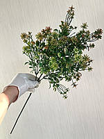 Гілка декоративна для добавок у композиції (зелена з коричневим 67 см), фото 7