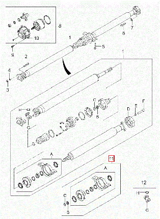 Підшипник карданного валу Tucson Sportage MOBIS 495752E000, фото 2