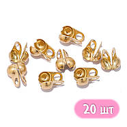 Набір фурнітури - 170 деталей: кільця, карабіни, ланцюжки, калоти, кулони | №4 gd, фото 3