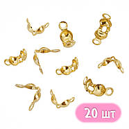 Набір фурнітури - 170 деталей: кільця, карабіни, ланцюжки, калоти, кулони | №4 gd, фото 4