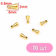 Набір фурнітури - 170 деталей: кільця, карабіни, ланцюжки, калоти, кулони | №4 gd, фото 7