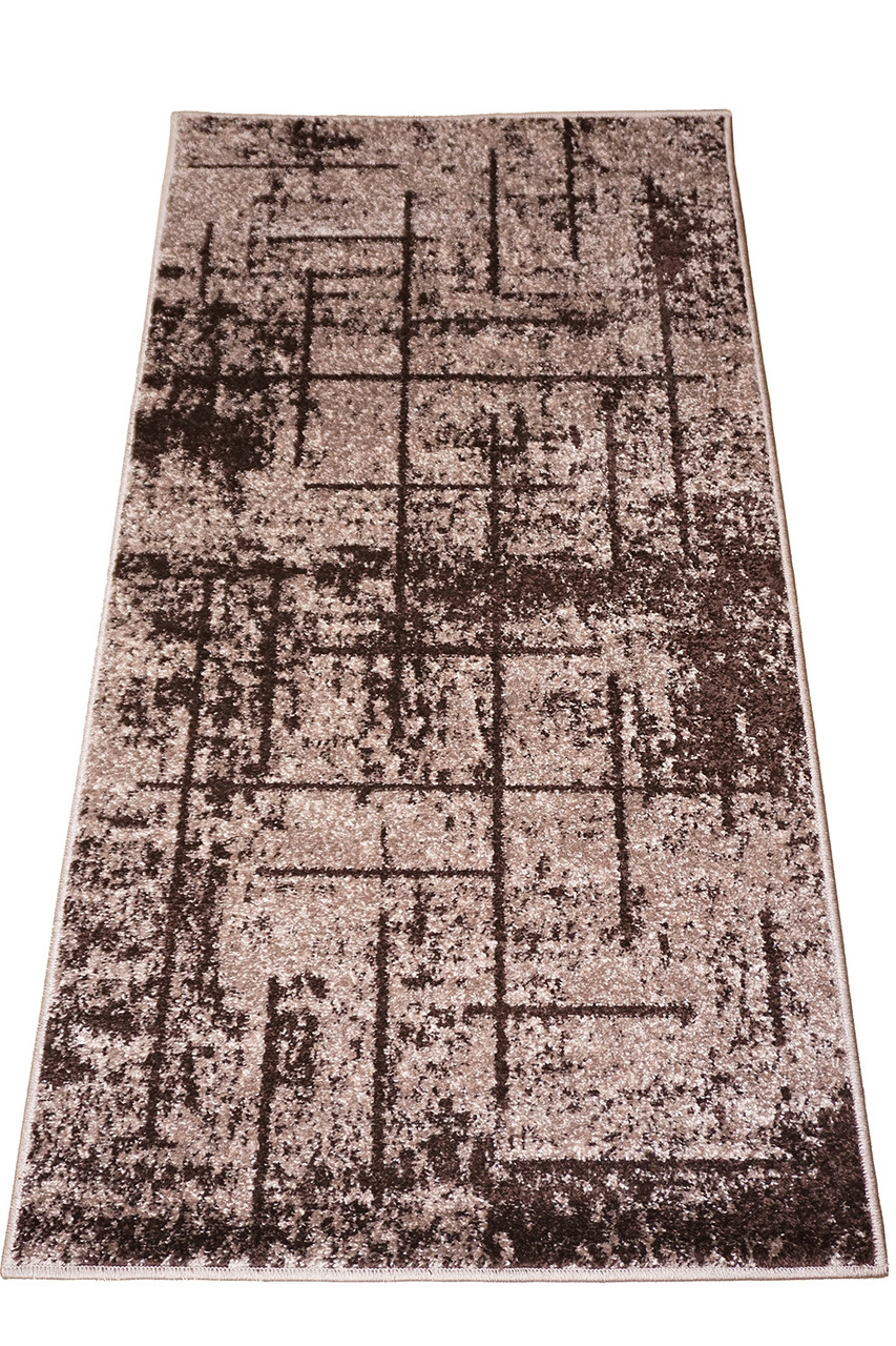 Коричнева килимова доріжка із середнім ворсом CAMINO 02605A Visone/D.Brown ширина 1 м, фото 1