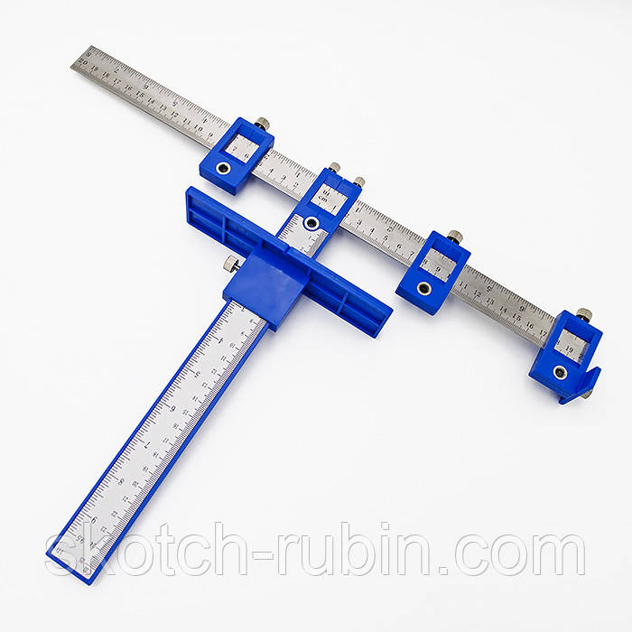 Т-образний кондуктор шаблон для сверління 5мм під меблеву фурнітуру з чохлом для зручності використання