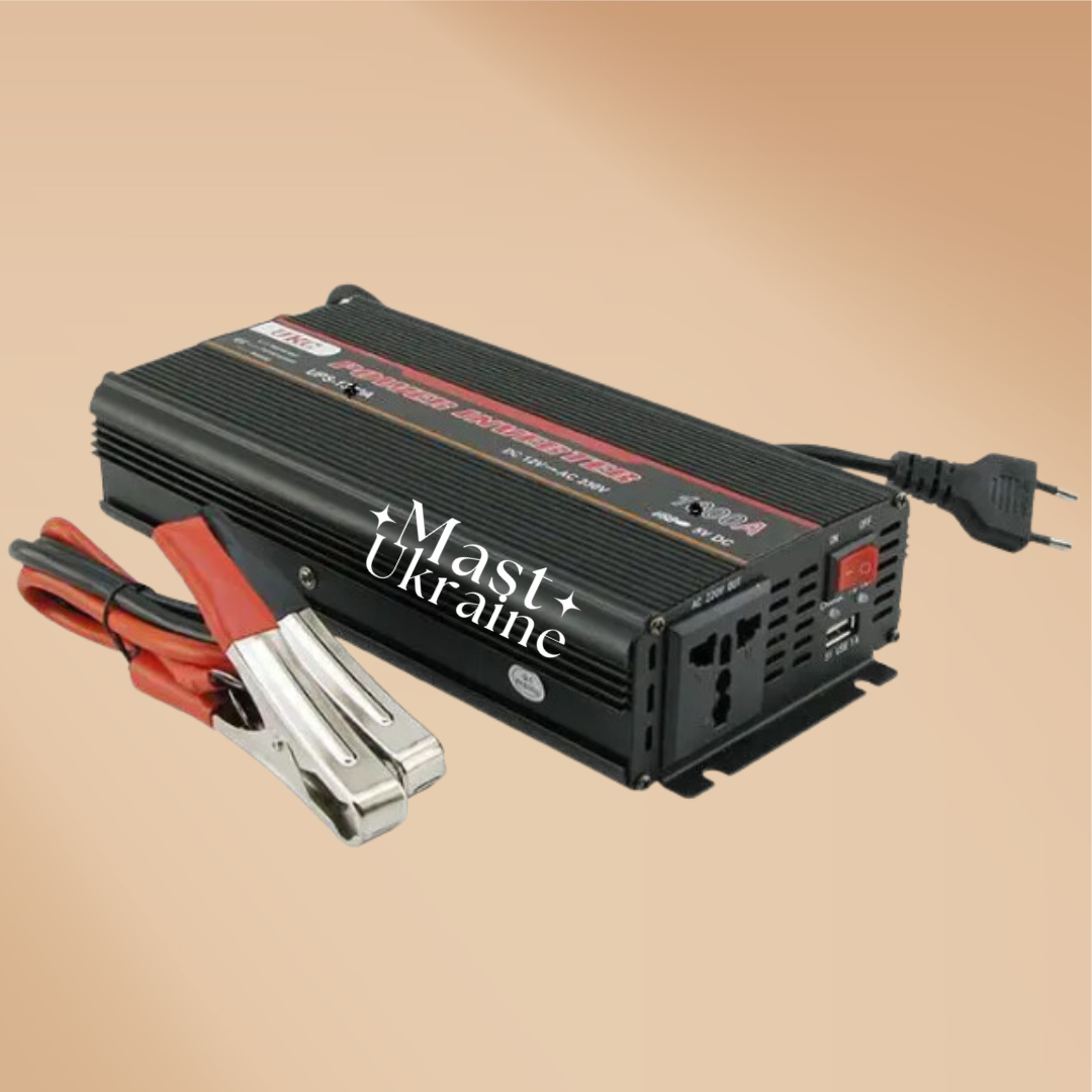 Перетворювач напруги інвертор UKC 1800W 12V-220V UPS-1800, фото 1